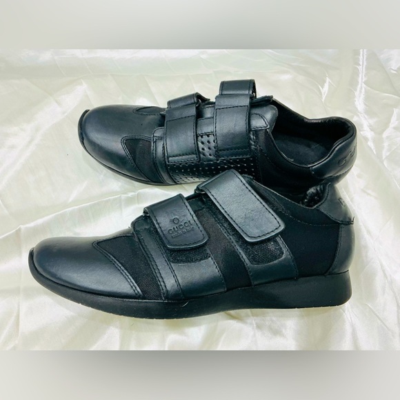 Authentic GUCCI leather sneakers UNISEX 🖤❤️ - Picture 1 of 16